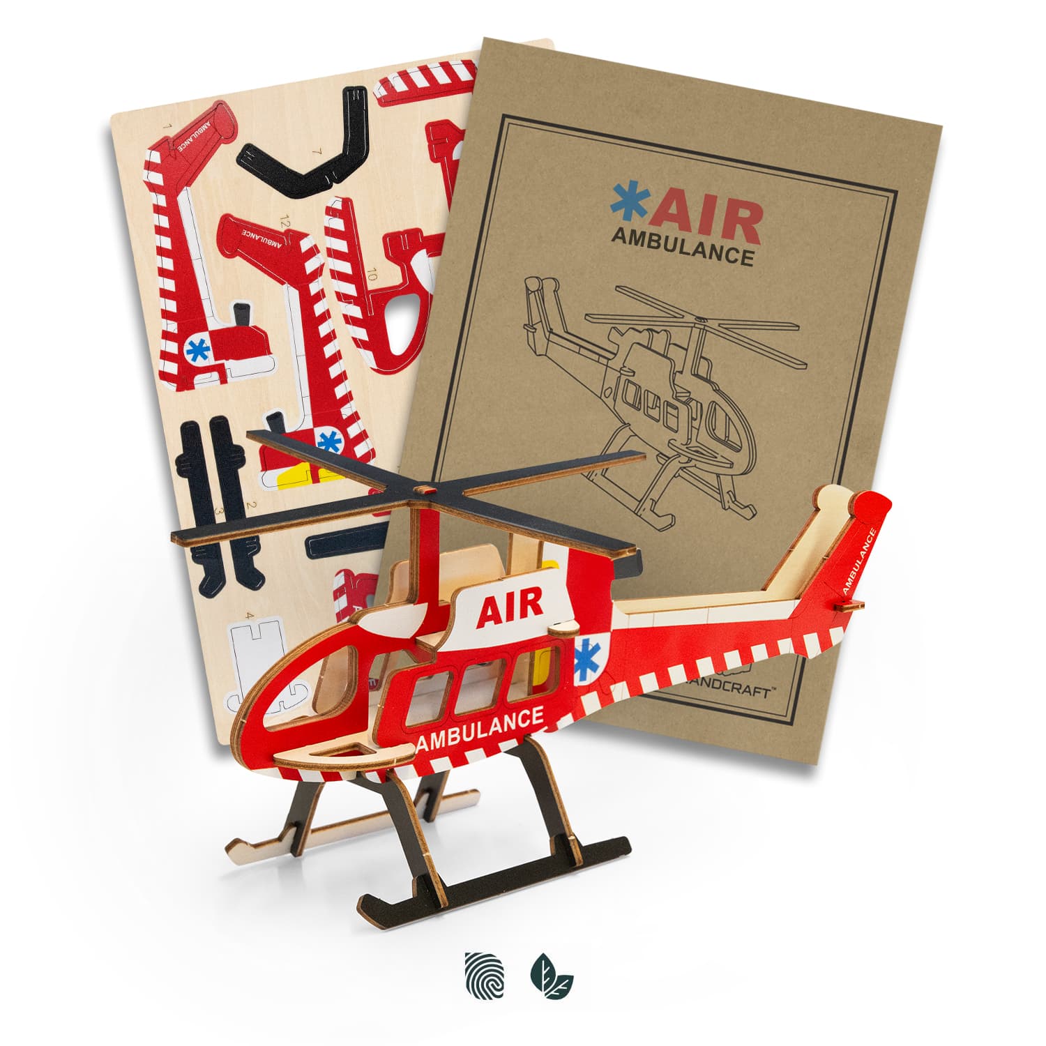 BRANDCRAFT Helicopter Wooden Model — view 2 of 4