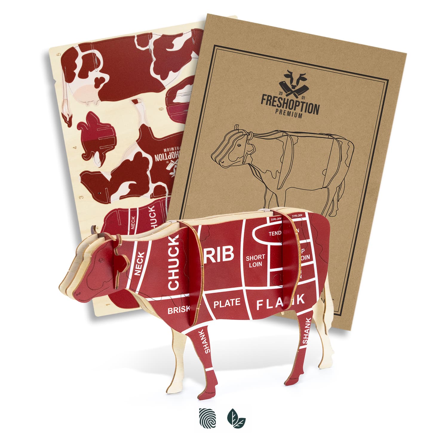 BRANDCRAFT Cow Wooden Model — view 2 of 4