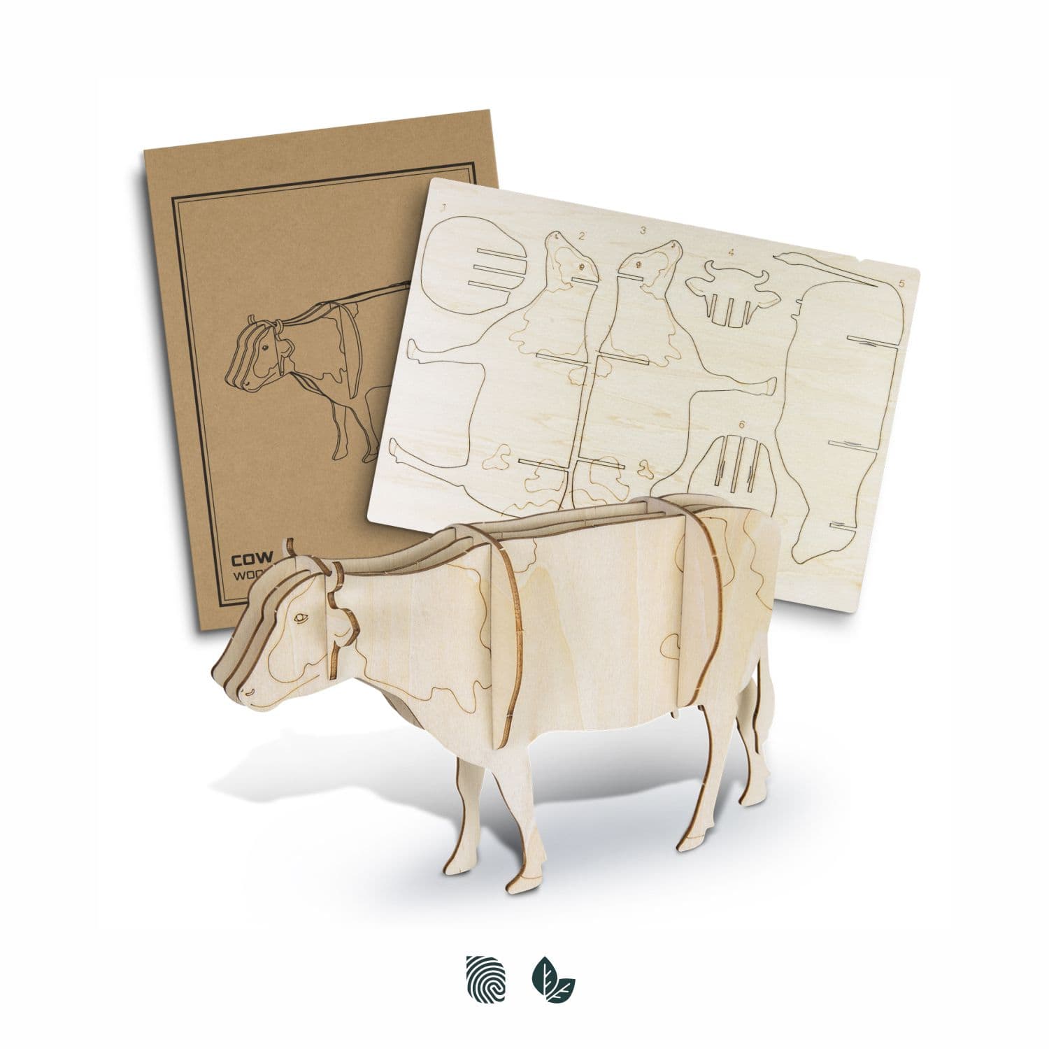 BRANDCRAFT Cow Wooden Model — view 2 of 4