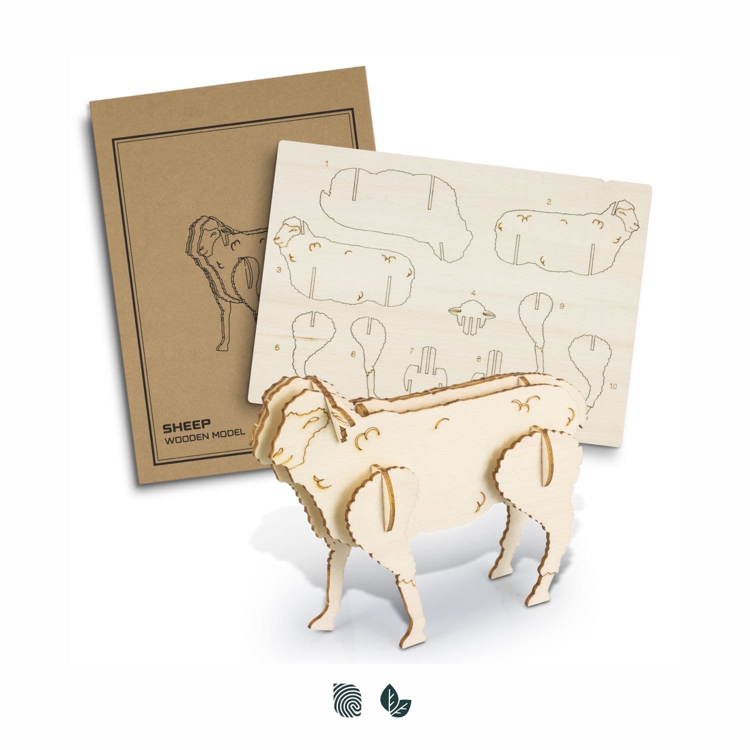 BRANDCRAFT Sheep Wooden Model — view 3 of 4