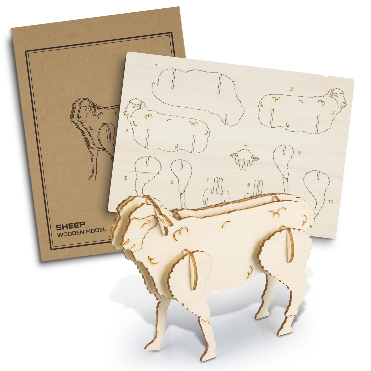 BRANDCRAFT Sheep Wooden Model — view 2 of 4