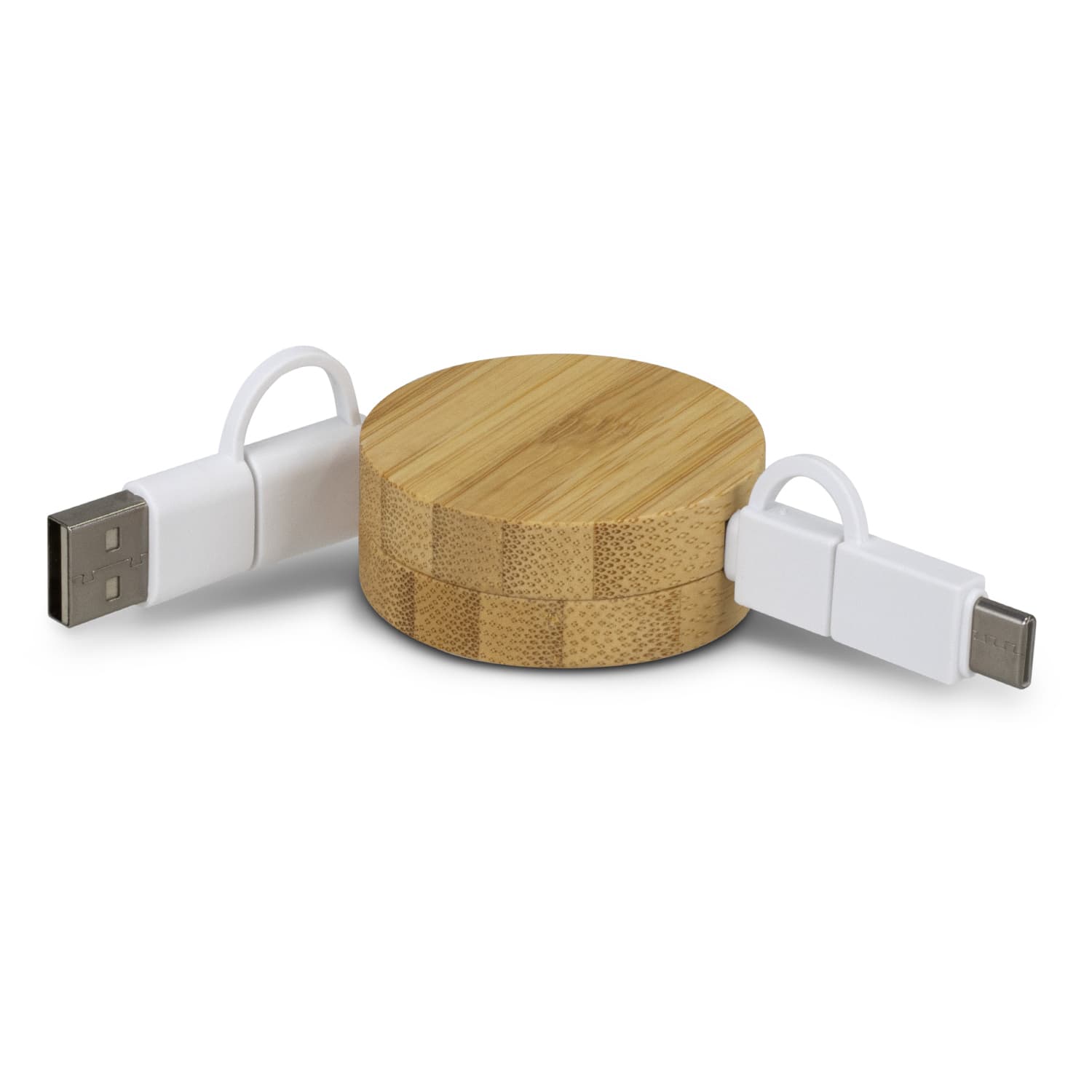Bamboo Retractable Charging Cable — view 3 of 4