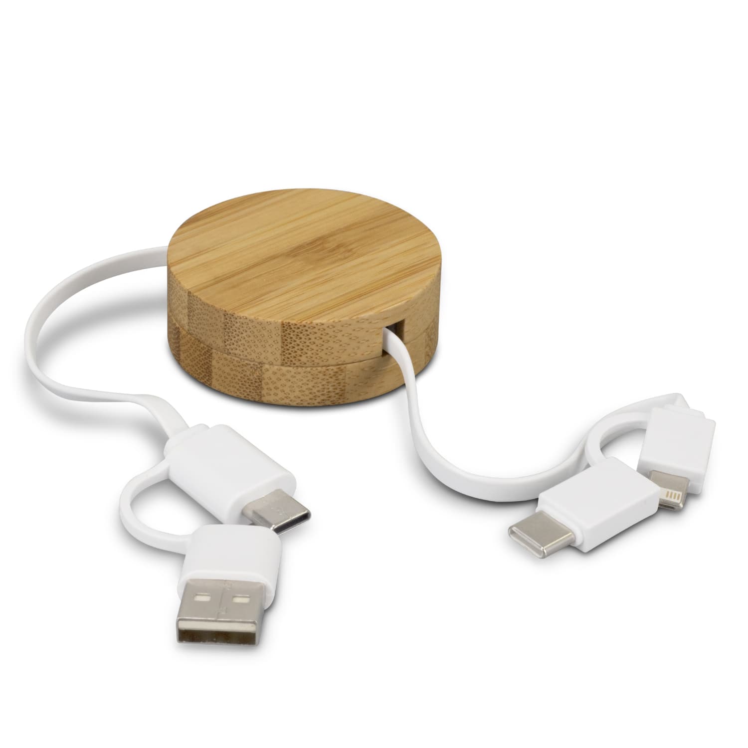 Bamboo Retractable Charging Cable — view 4 of 4