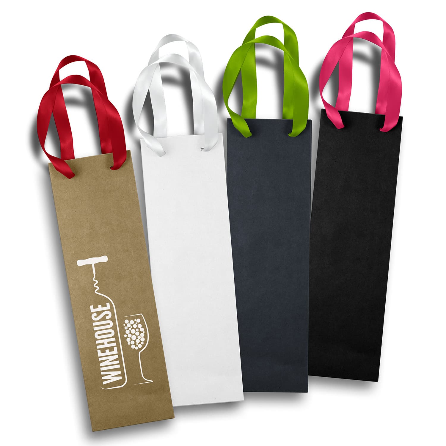 Wine Ribbon Handle Paper Bag — view 2 of 4