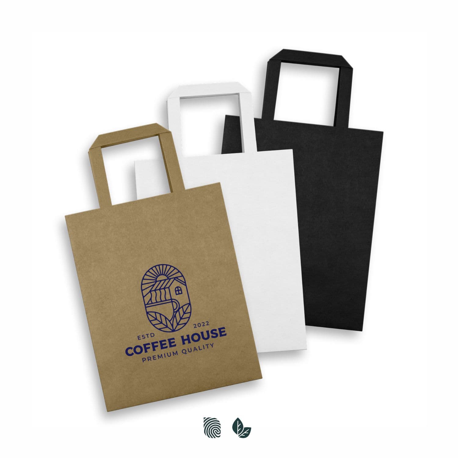 Medium Flat Handle Paper Bag Portrait — view 3 of 4