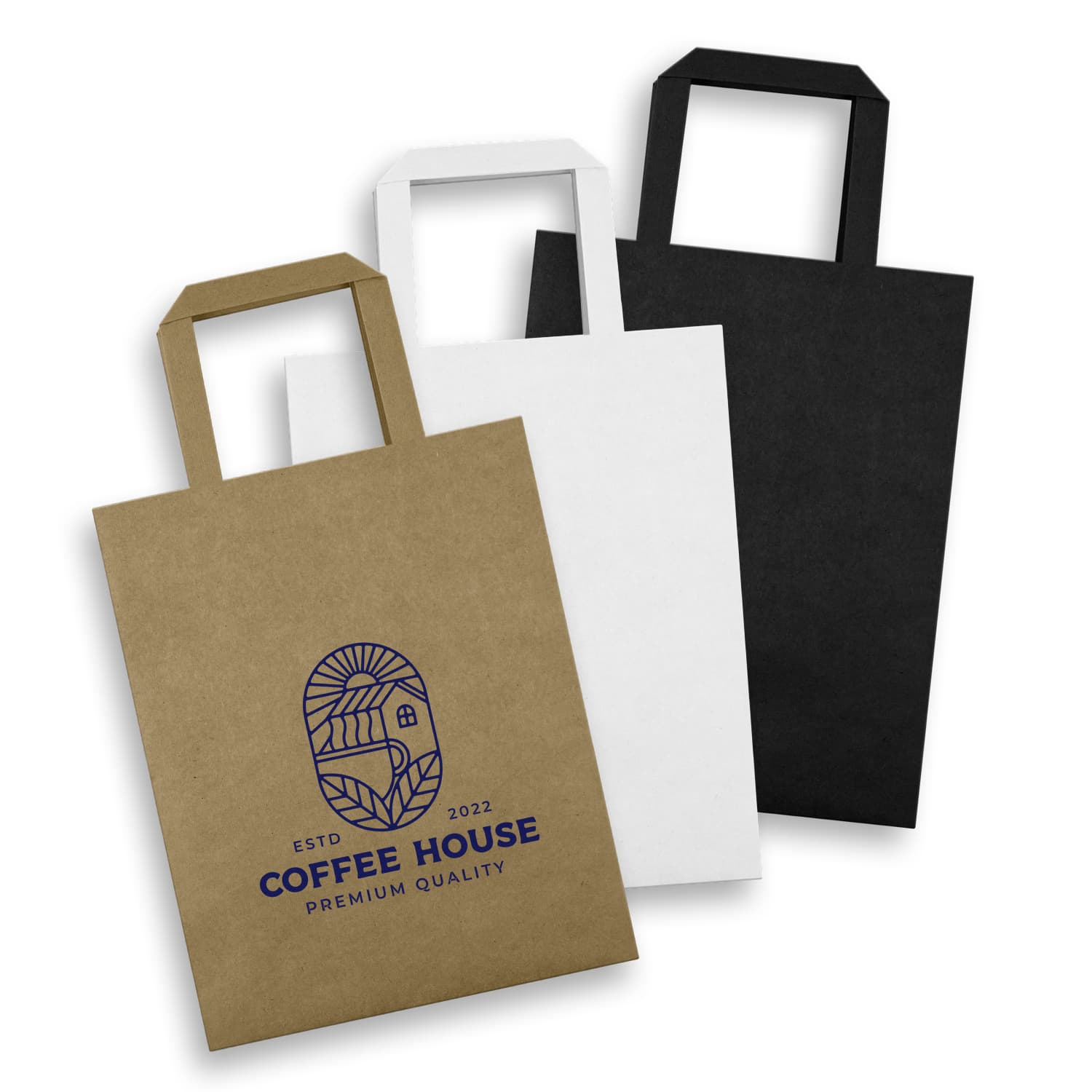 Medium Flat Handle Paper Bag Portrait — view 2 of 4