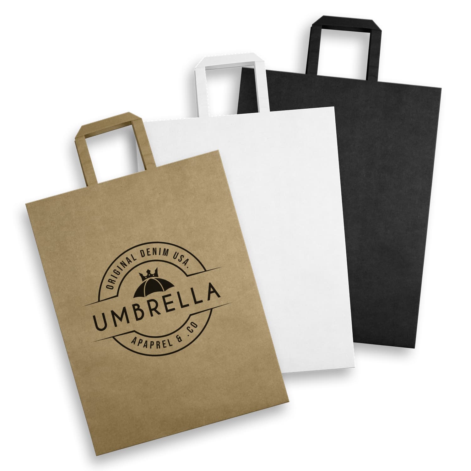 Extra Large Flat Handle Paper Bag Portrait — view 2 of 4
