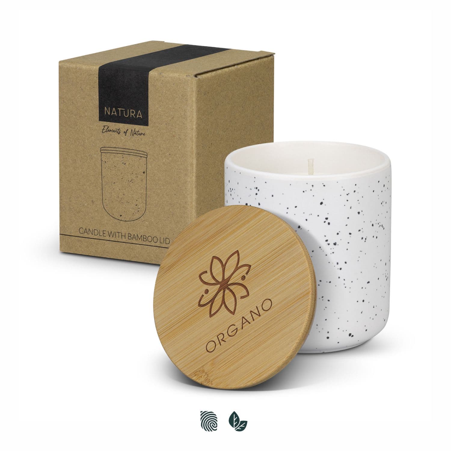 NATURA Candle with Bamboo Lid — view 3 of 4