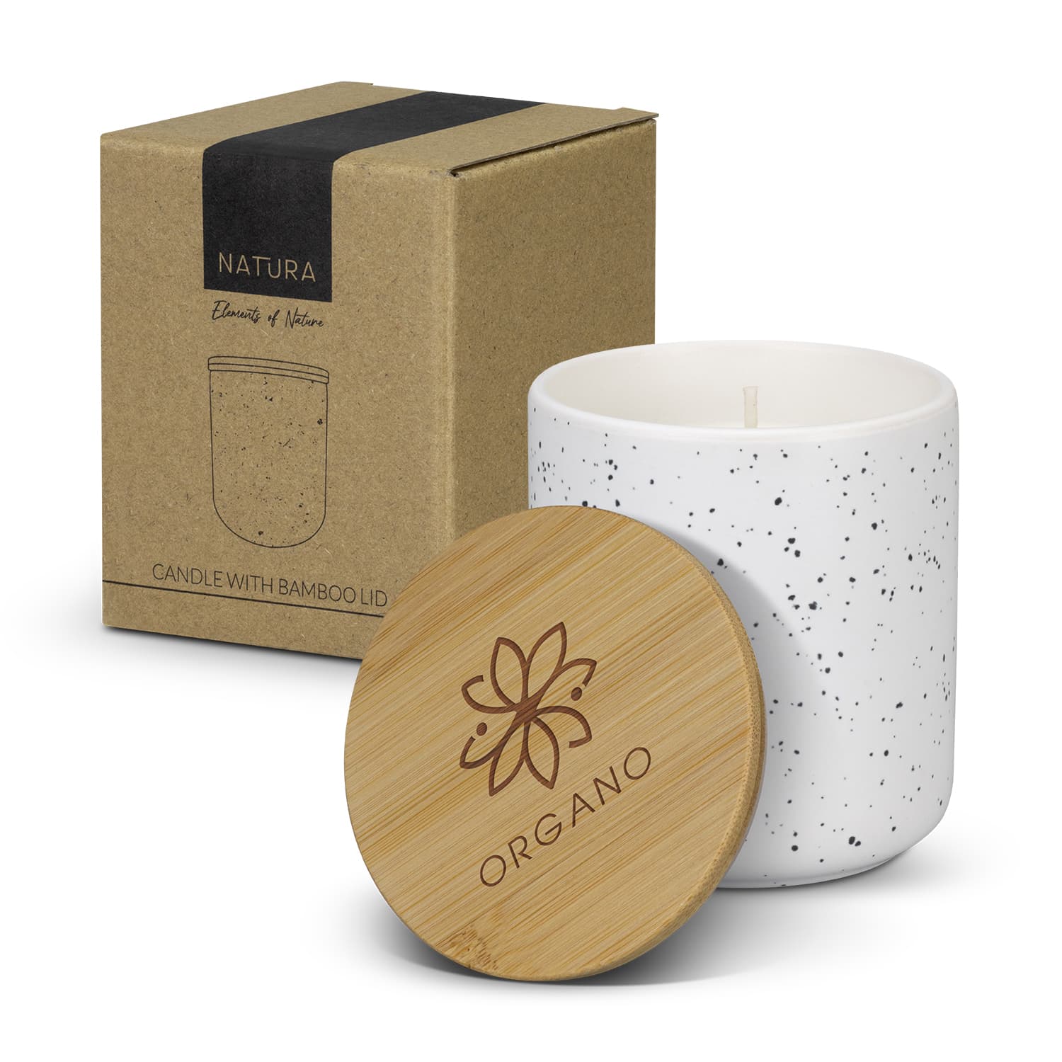 NATURA Candle with Bamboo Lid — view 2 of 4