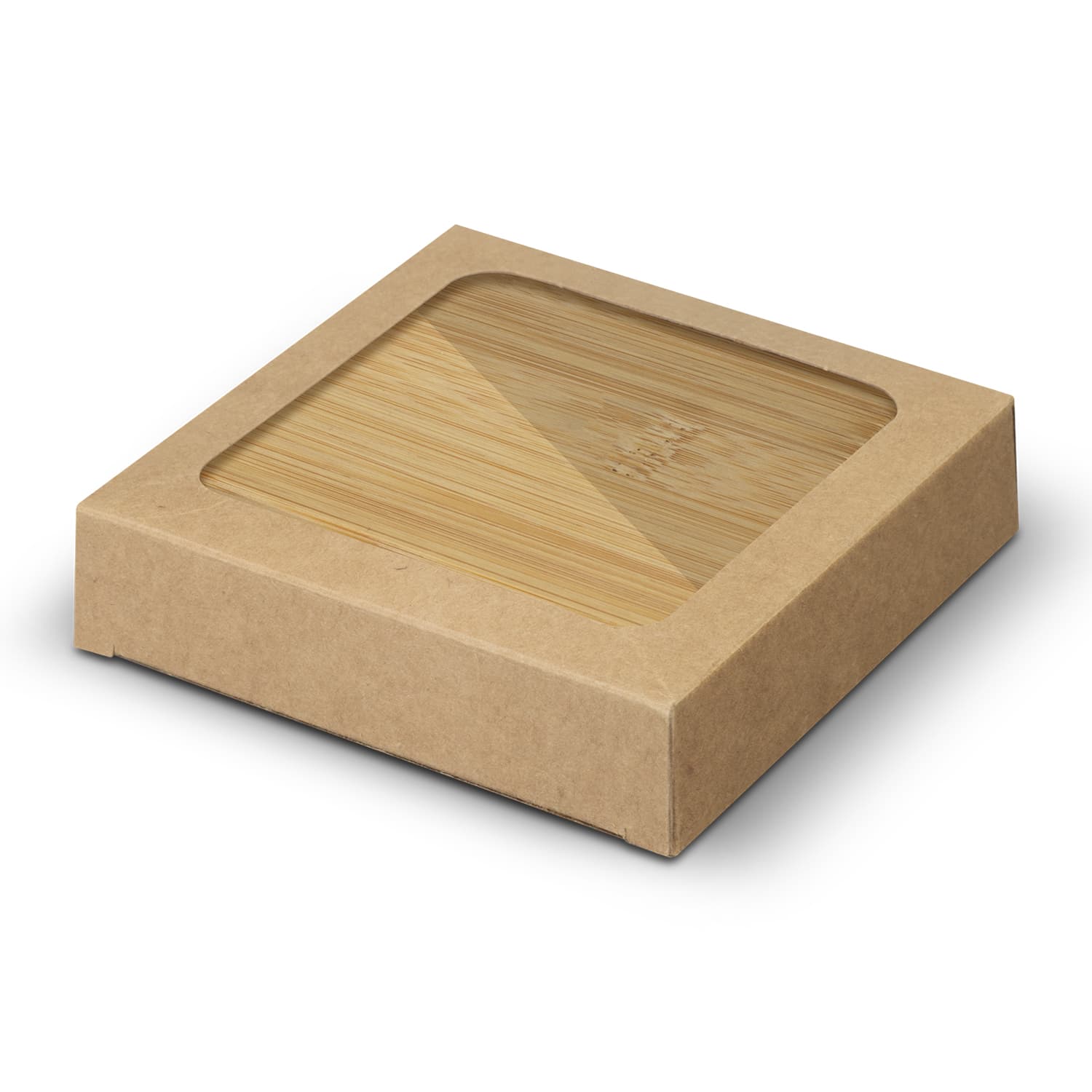 Bamboo Bottle Opener Coaster - Set of 2 - Square — view 4 of 4