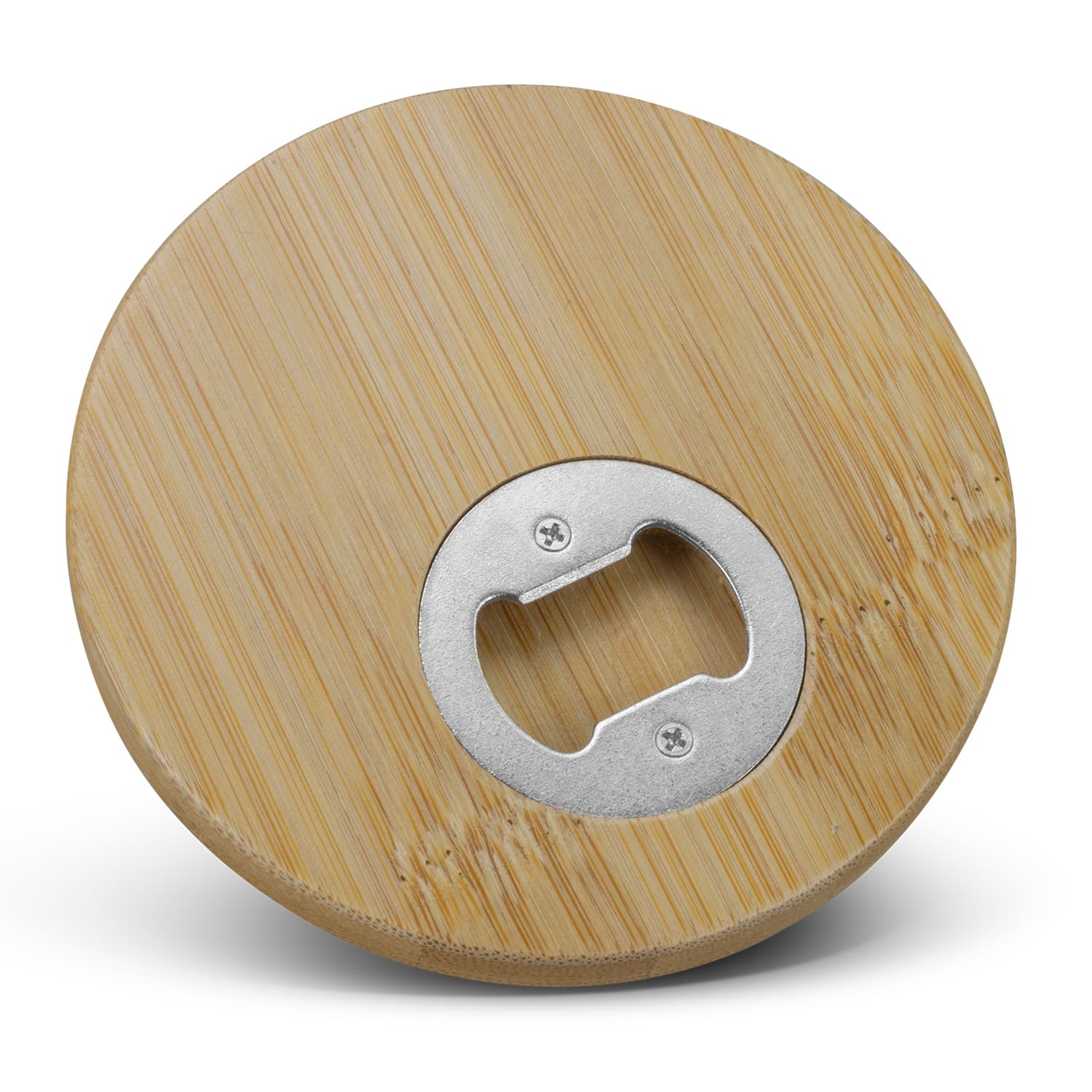Bamboo Bottle Opener Coaster - Round — view 4 of 4
