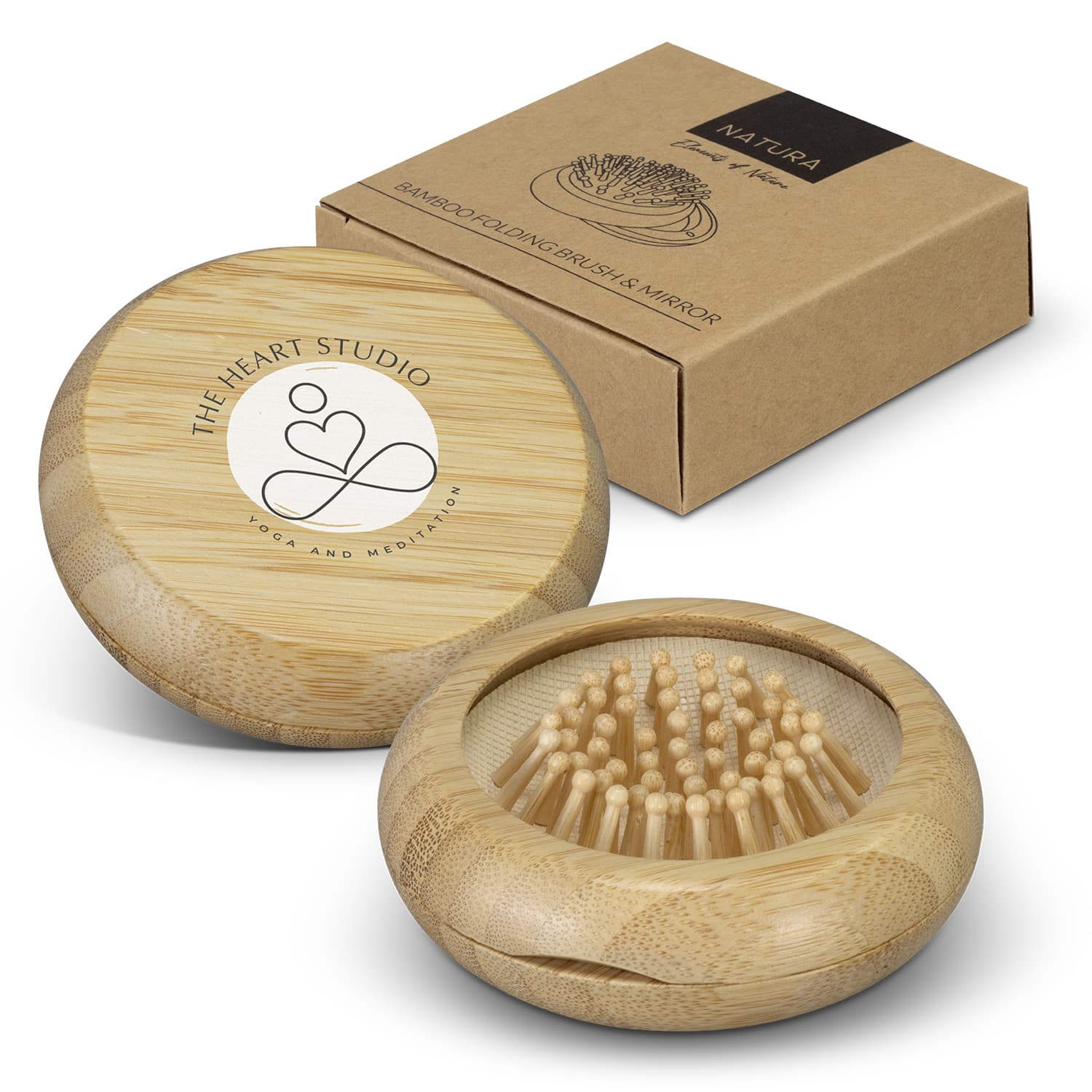 NATURA Bamboo Brush and Mirror — view 2 of 4