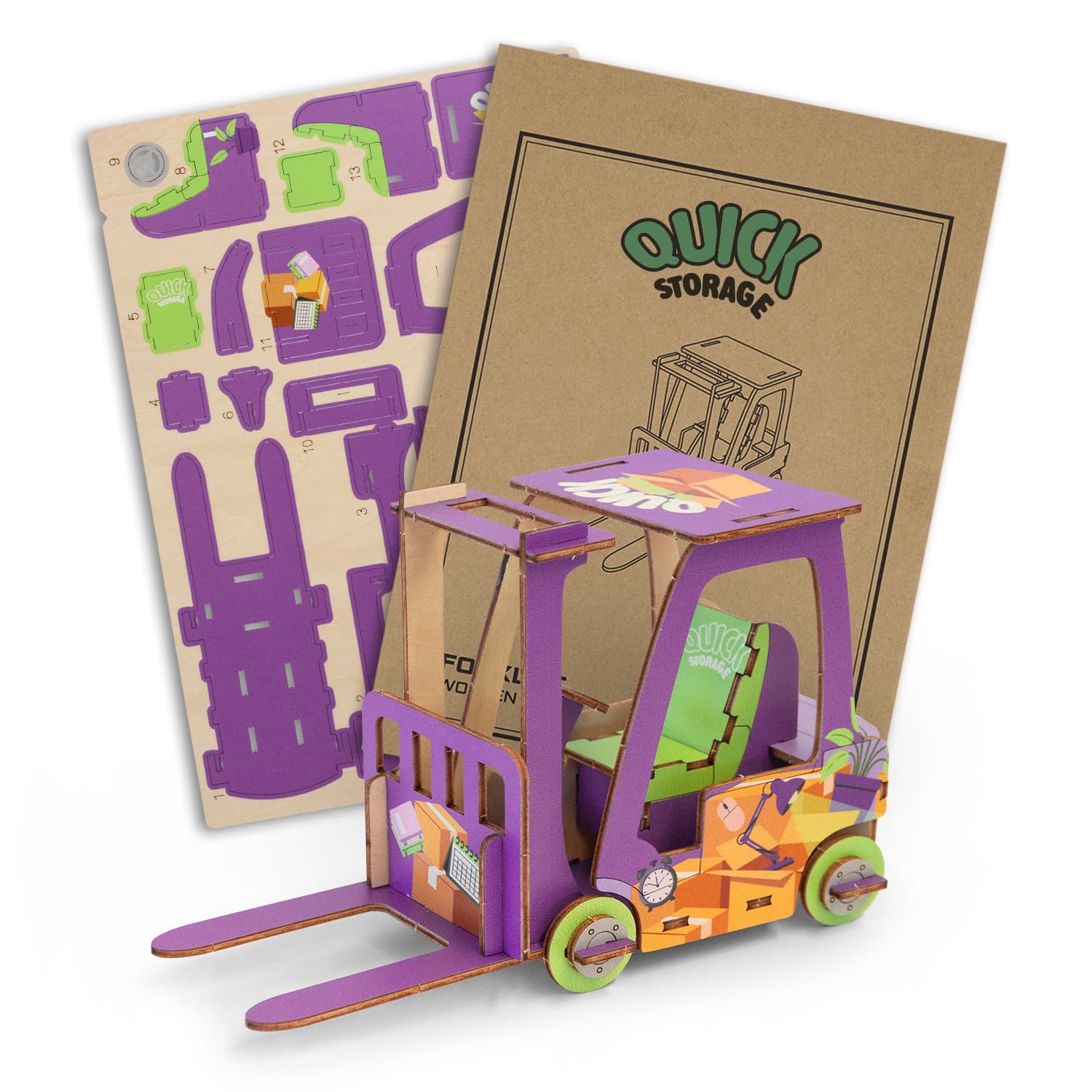 BRANDCRAFT Forklift Wooden Model