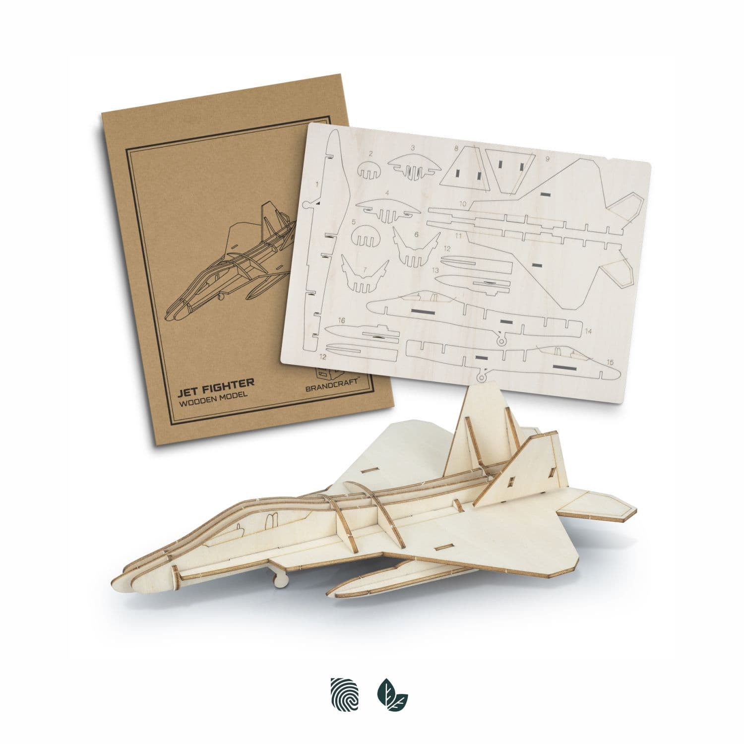 BRANDCRAFT Jet Fighter Wooden Model — view 4 of 4