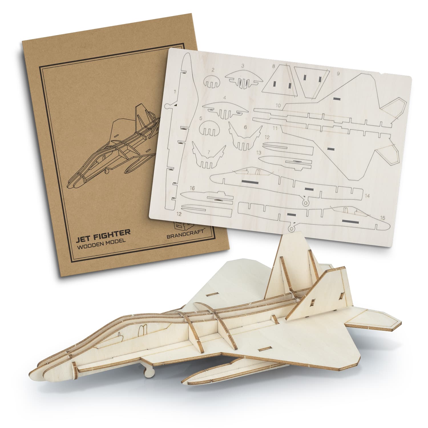 BRANDCRAFT Jet Fighter Wooden Model — view 3 of 4