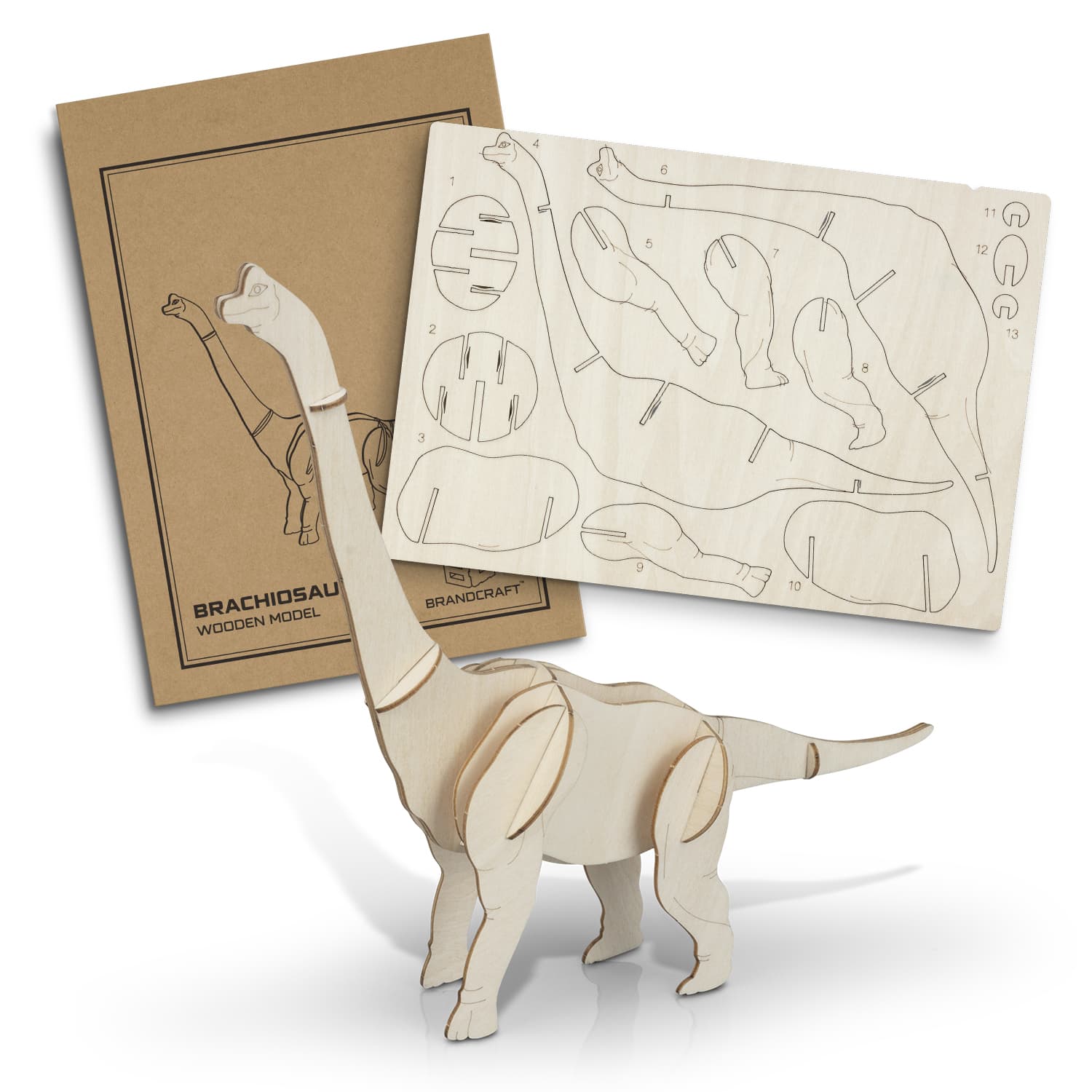 BRANDCRAFT Brachiosaurus Wooden Model — view 2 of 4