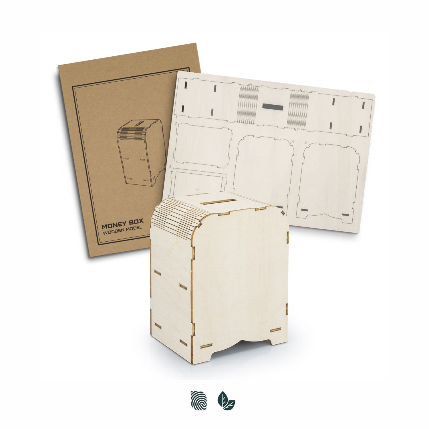 BRANDCRAFT Money Box Wooden Model — view 3 of 4