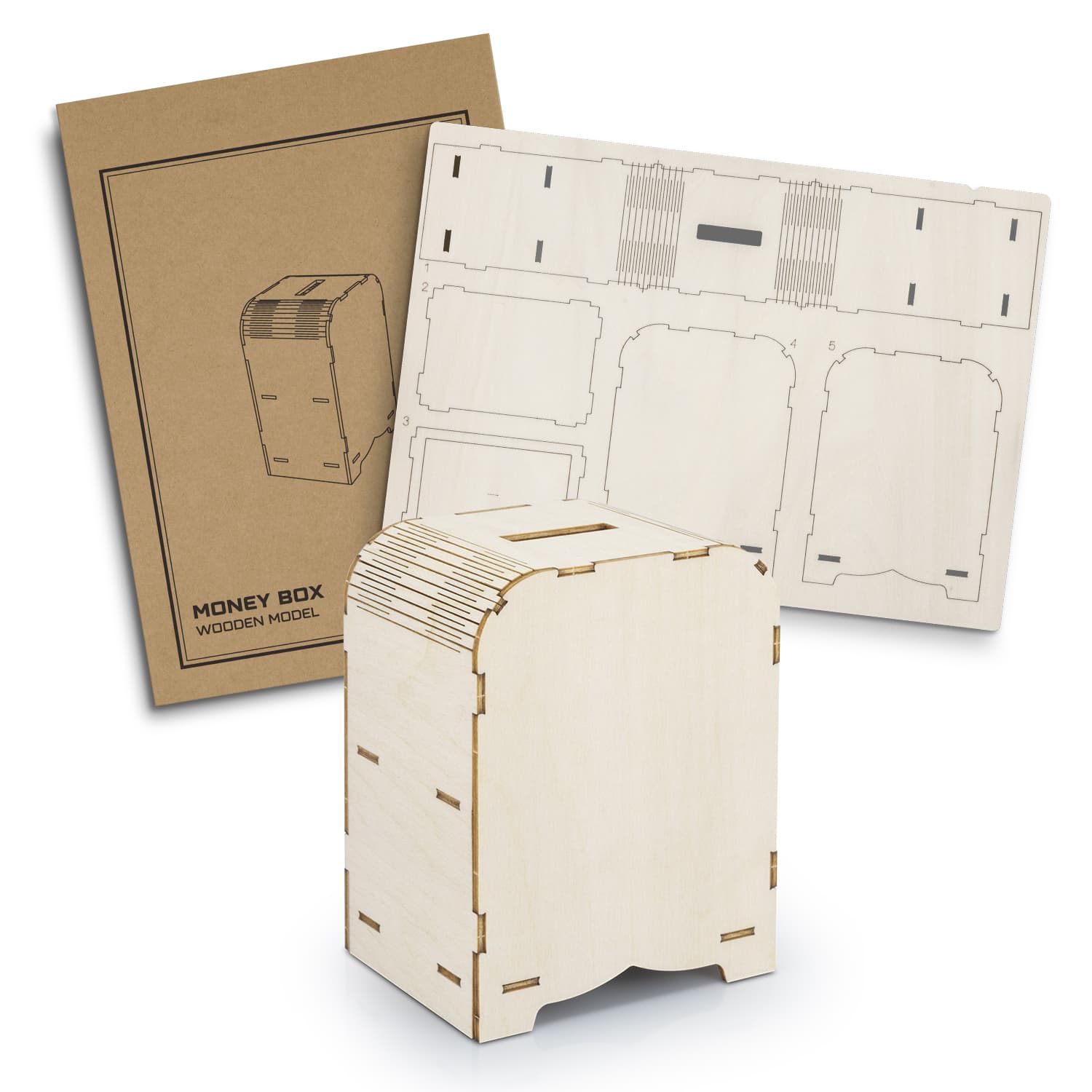 BRANDCRAFT Money Box Wooden Model — view 2 of 4
