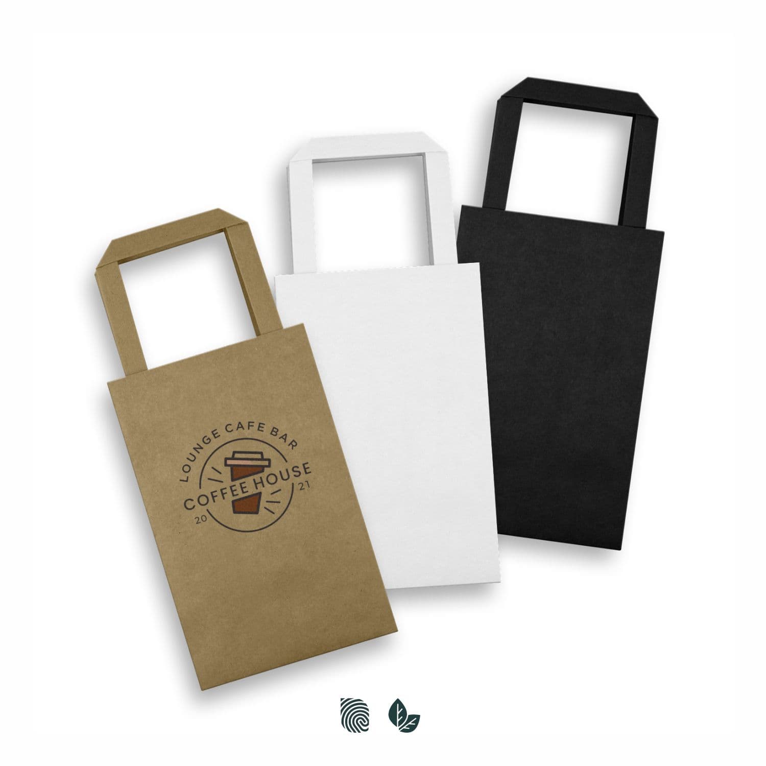 Small Flat Handle Paper Bag Portrait — view 3 of 4