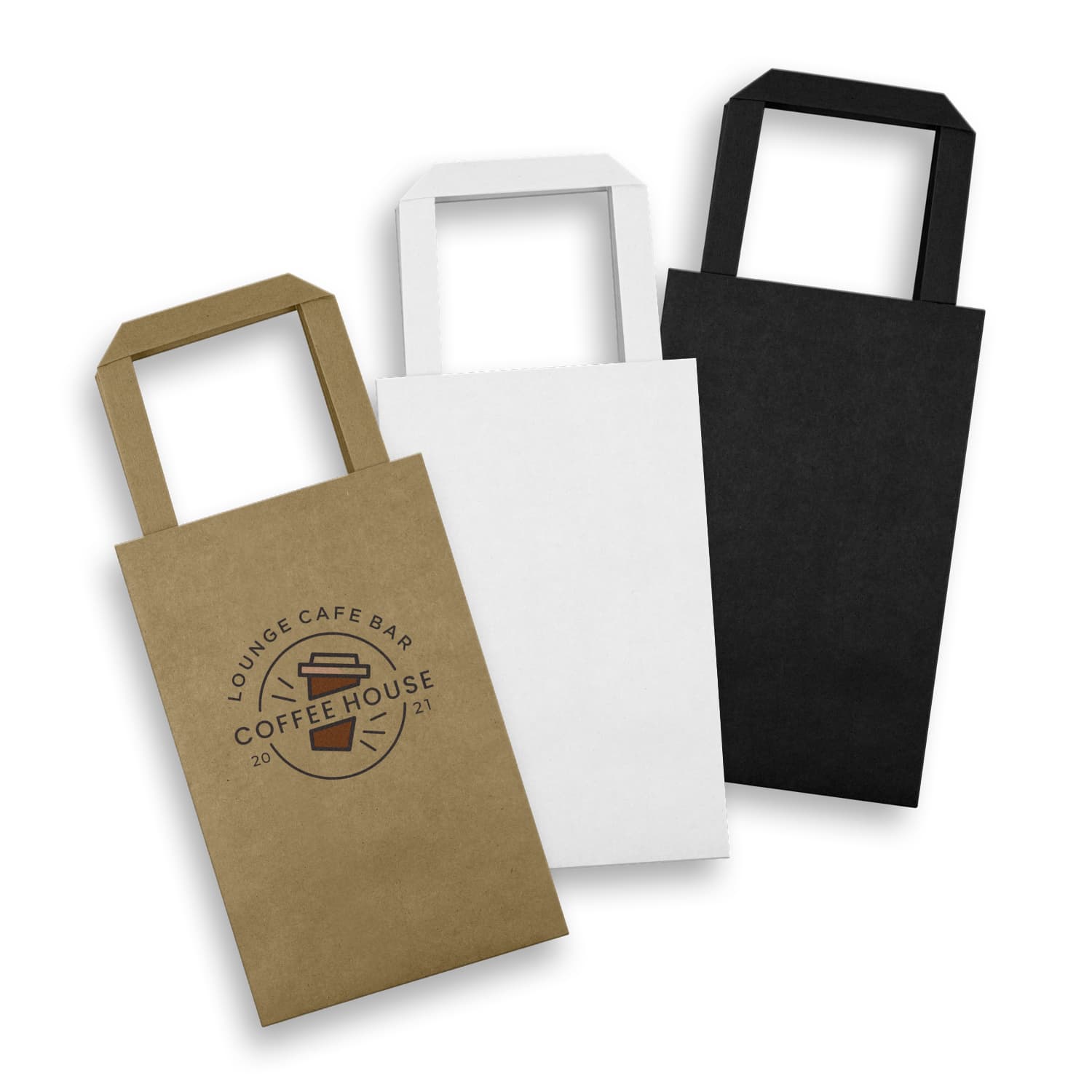 Small Flat Handle Paper Bag Portrait — view 2 of 4