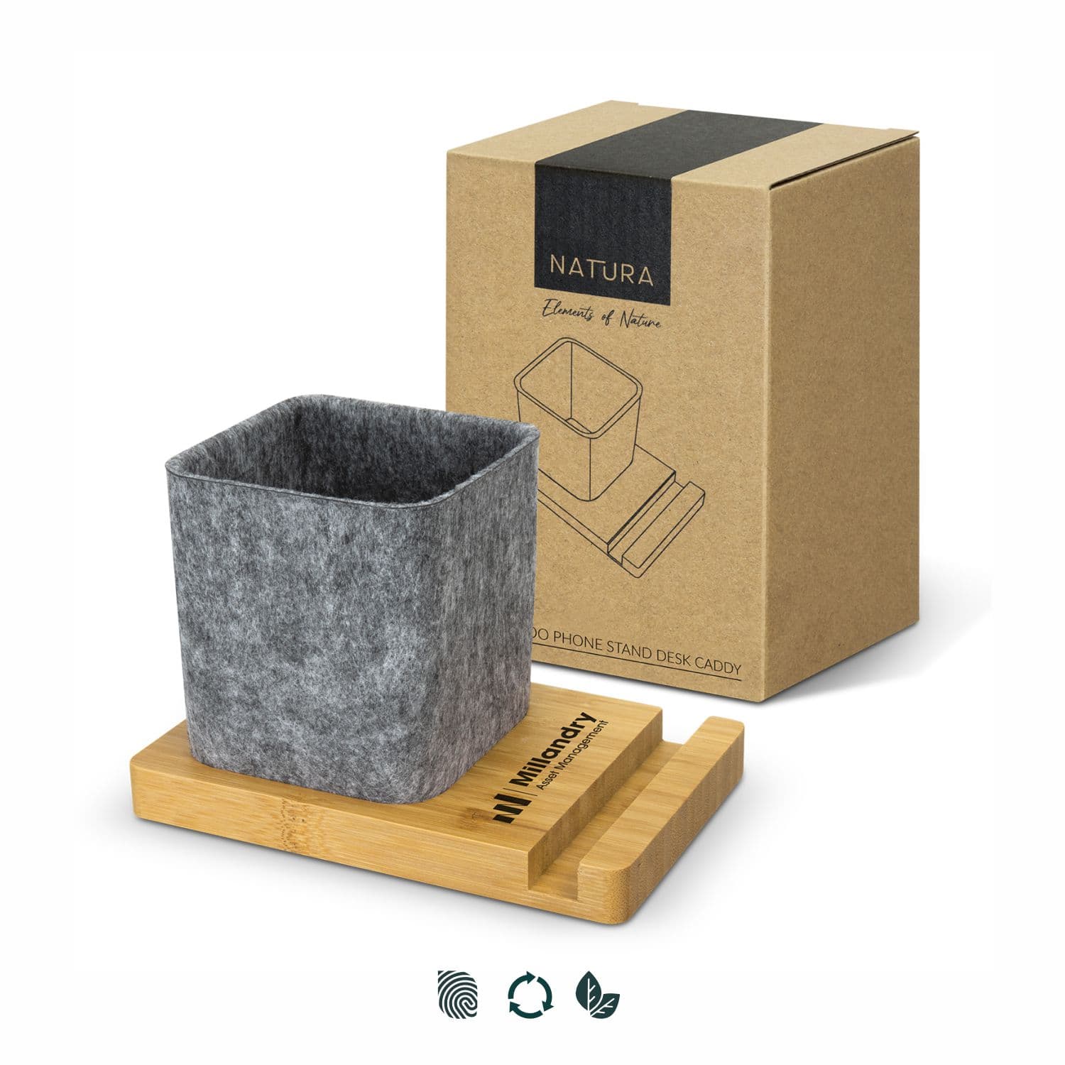 NATURA Bamboo Phone Stand Desk Caddy — view 3 of 4