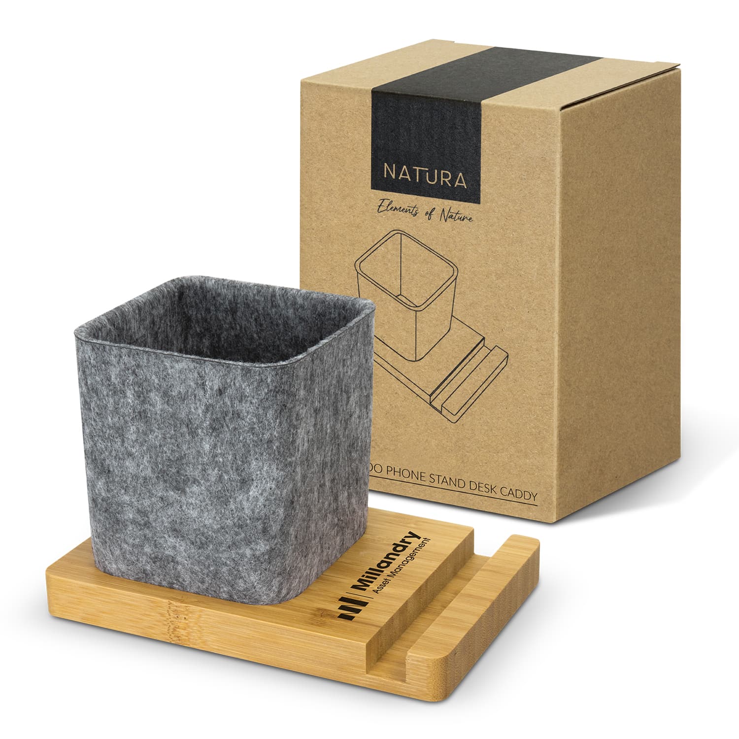 NATURA Bamboo Phone Stand Desk Caddy — view 2 of 4