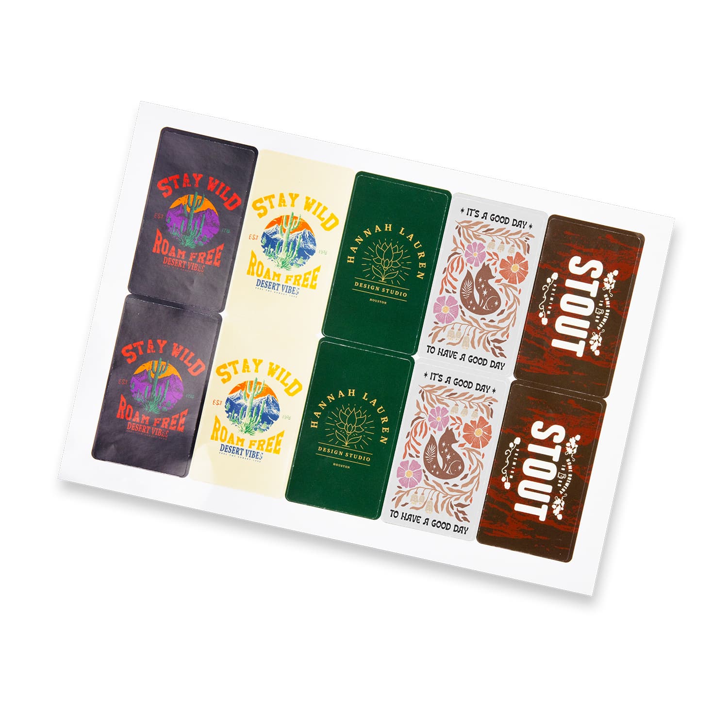 Sticker Sheet 88 x 50mm Rectangle - Gloss — view 2 of 3