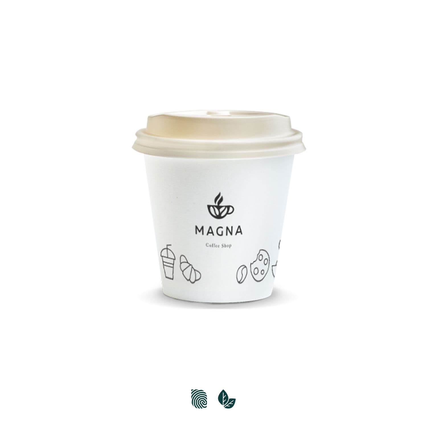 Compostable Paper Coffee Cup - 180ml — view 2 of 4