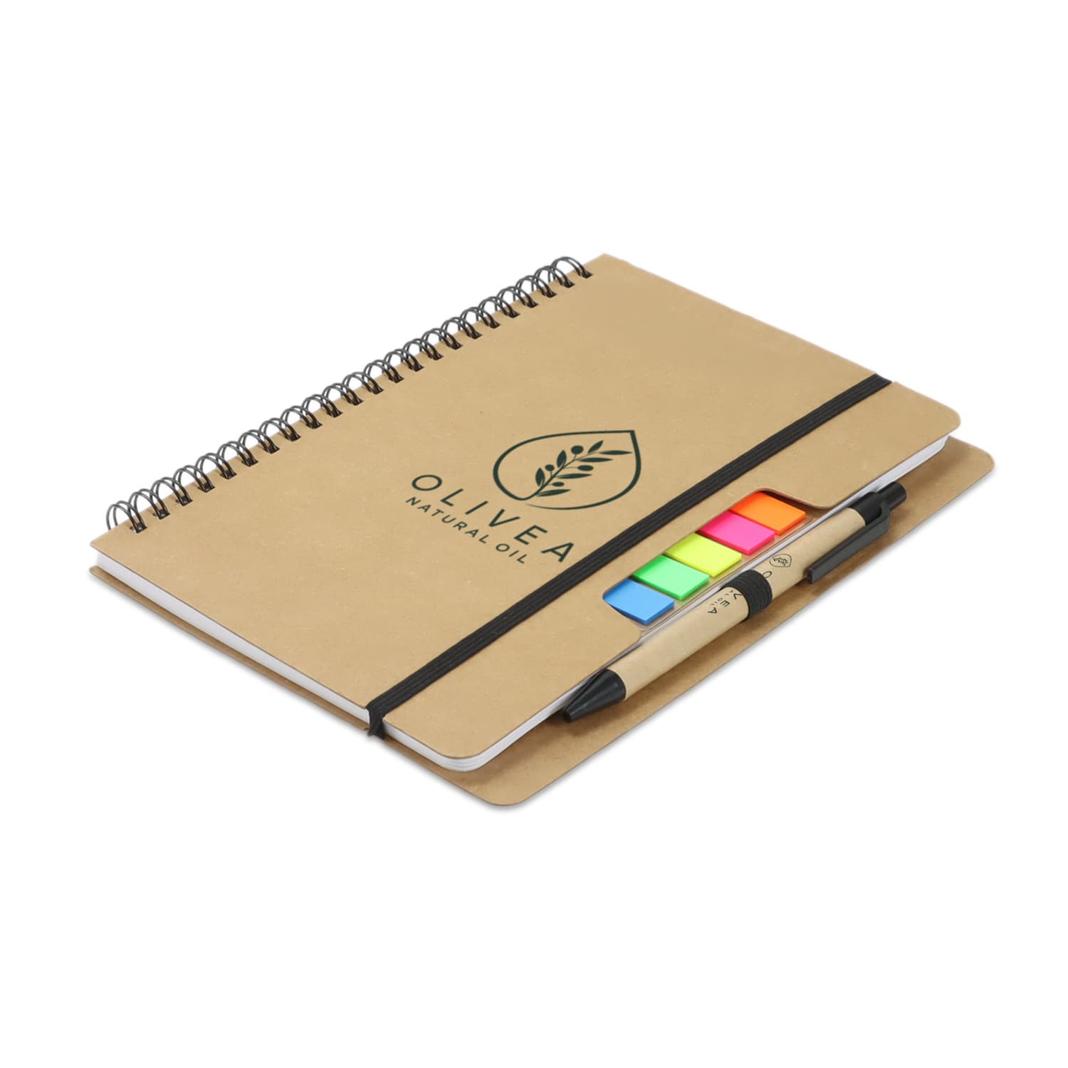 Kraft Notebook with Notes and Flags — view 3 of 4
