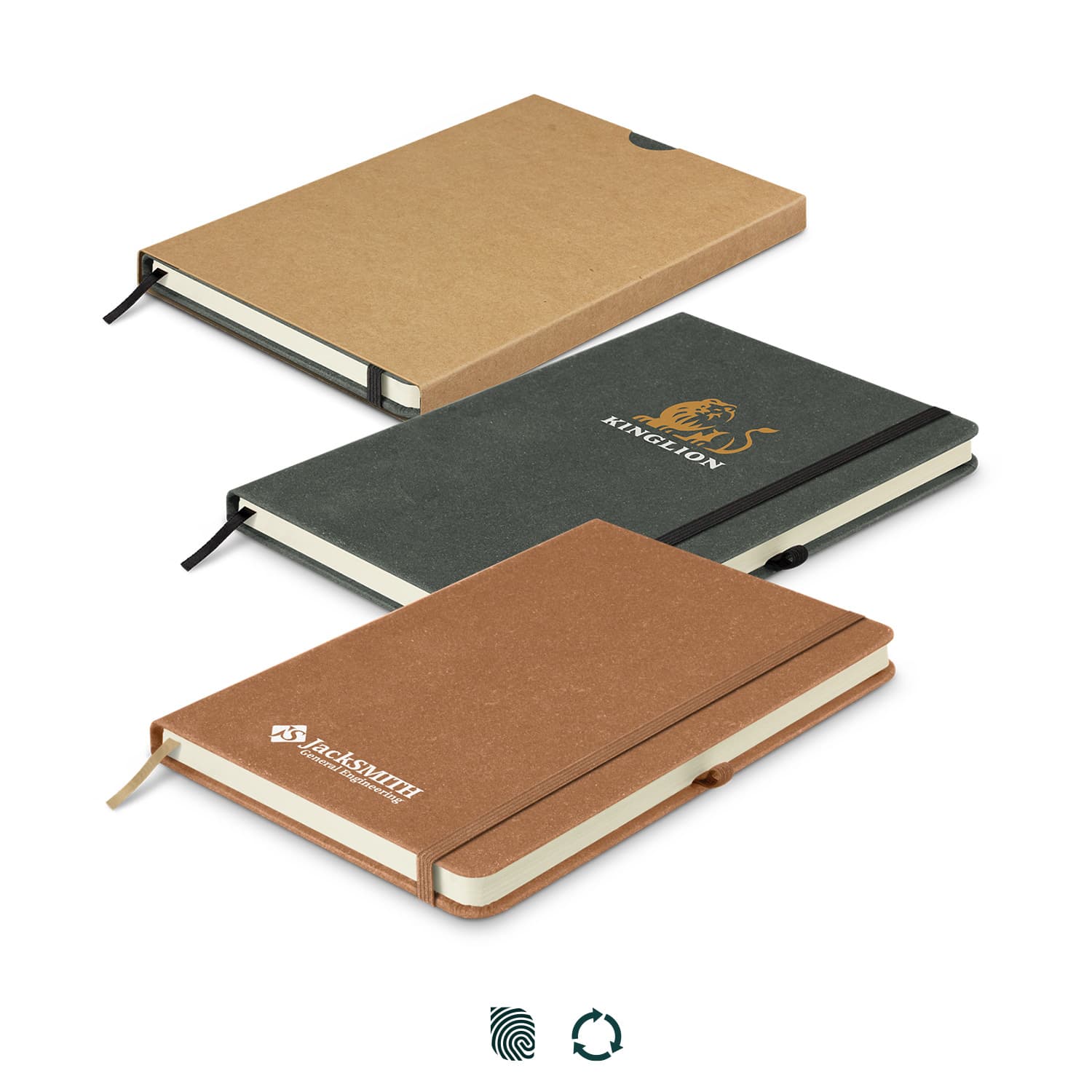 Phoenix Recycled Hard Cover Notebook — view 3 of 4